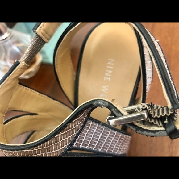 Nine West leather strappy heels - Picture 4 of 7